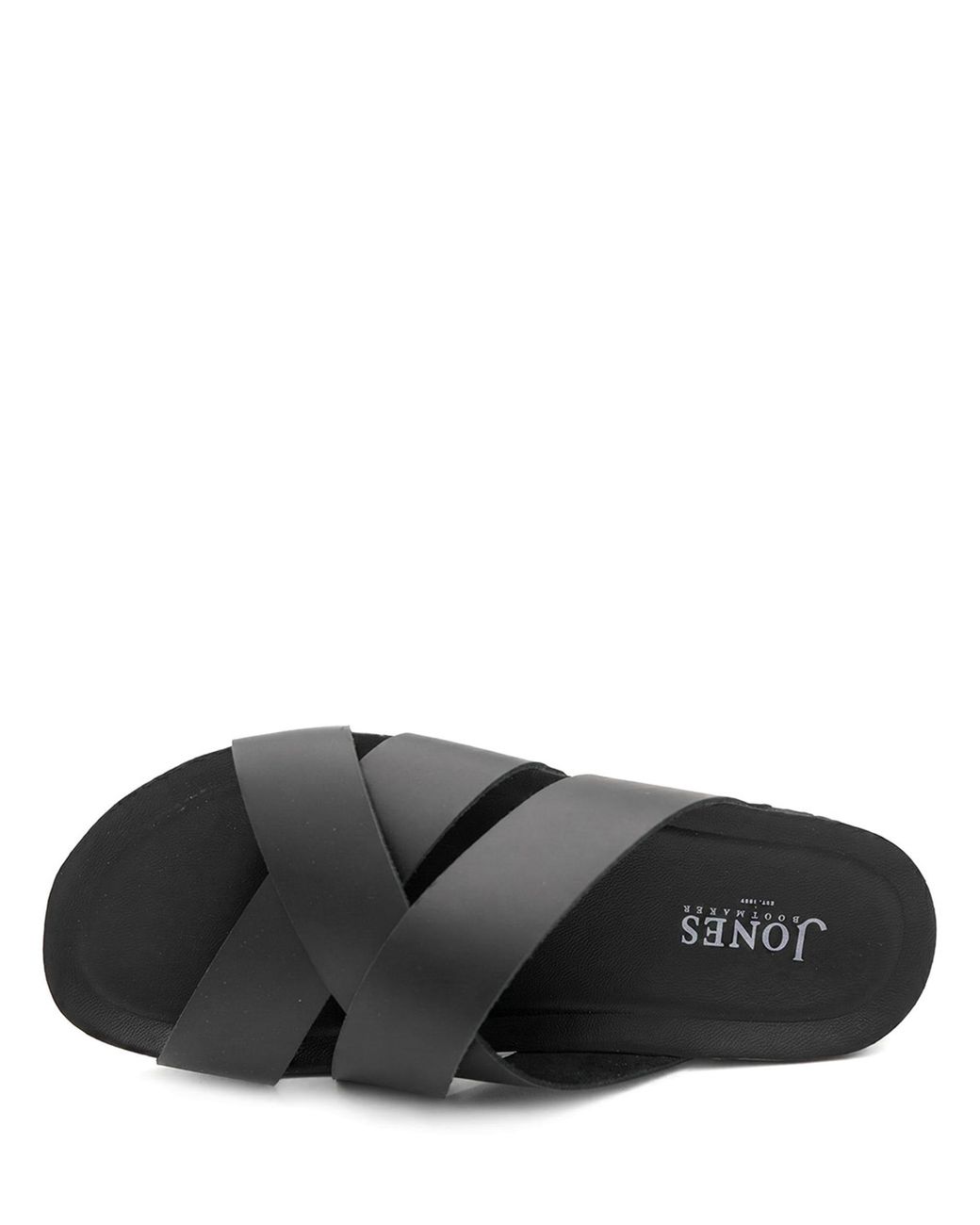 Jones Bootmaker Black Wallsend Leather Mule Sandals for men