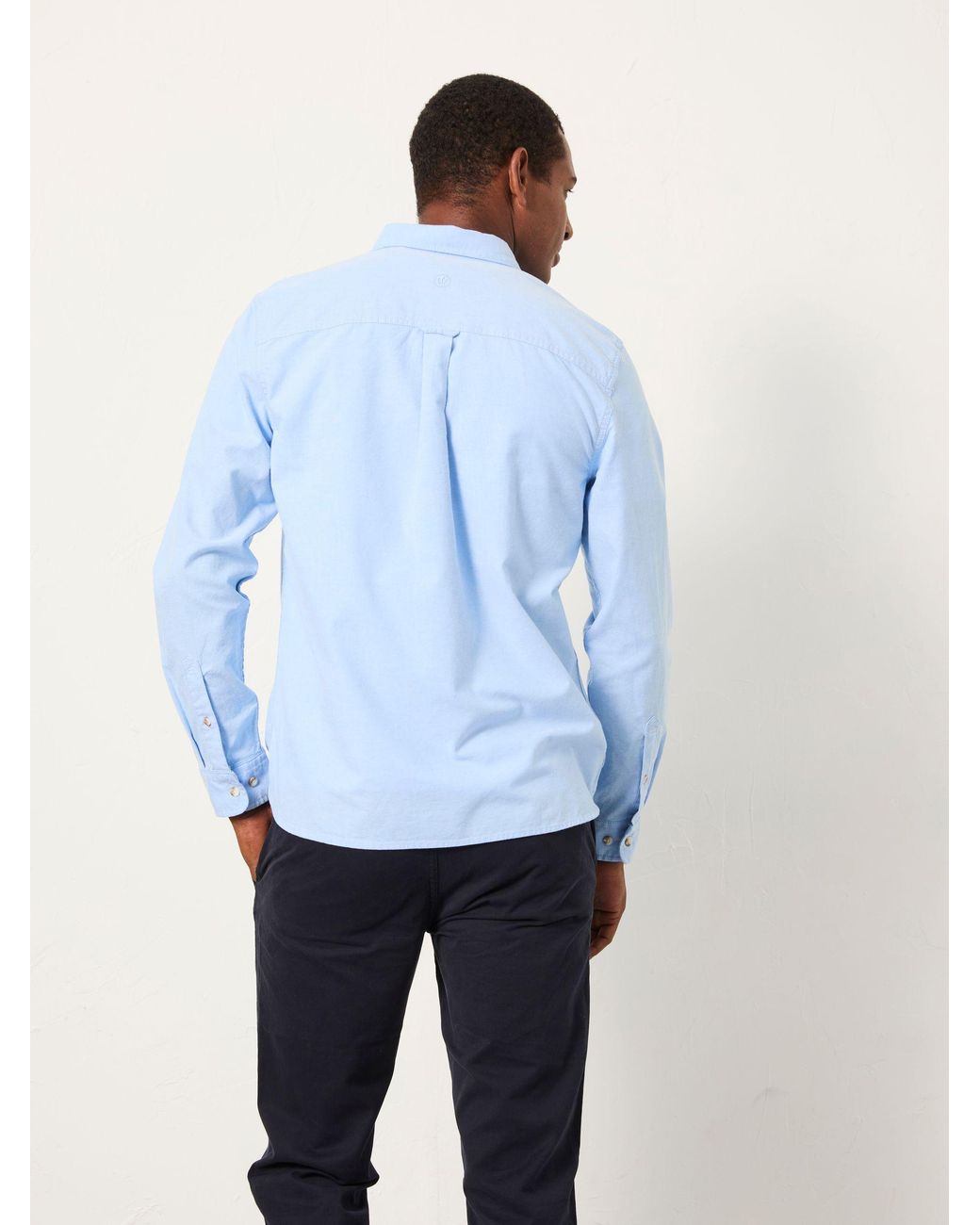 FatFace White Fatface Oxford Long Sleeve Shirt for men