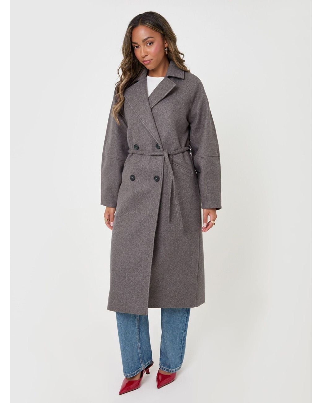 Threadbare Gray Longline Cocoon Coat