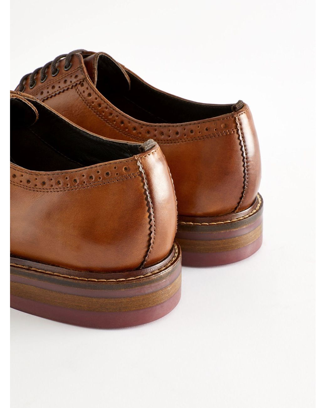 Next Lederschuhe Im Budapesterstil Mit Abgesetzter Dicker Sohle in Brown für Herren
