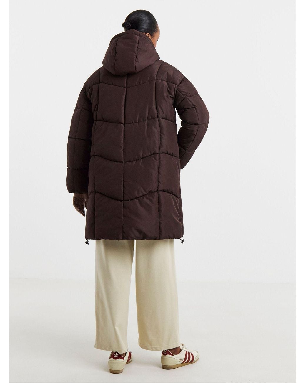 JD Williams Brown Mid Length Padded Coat