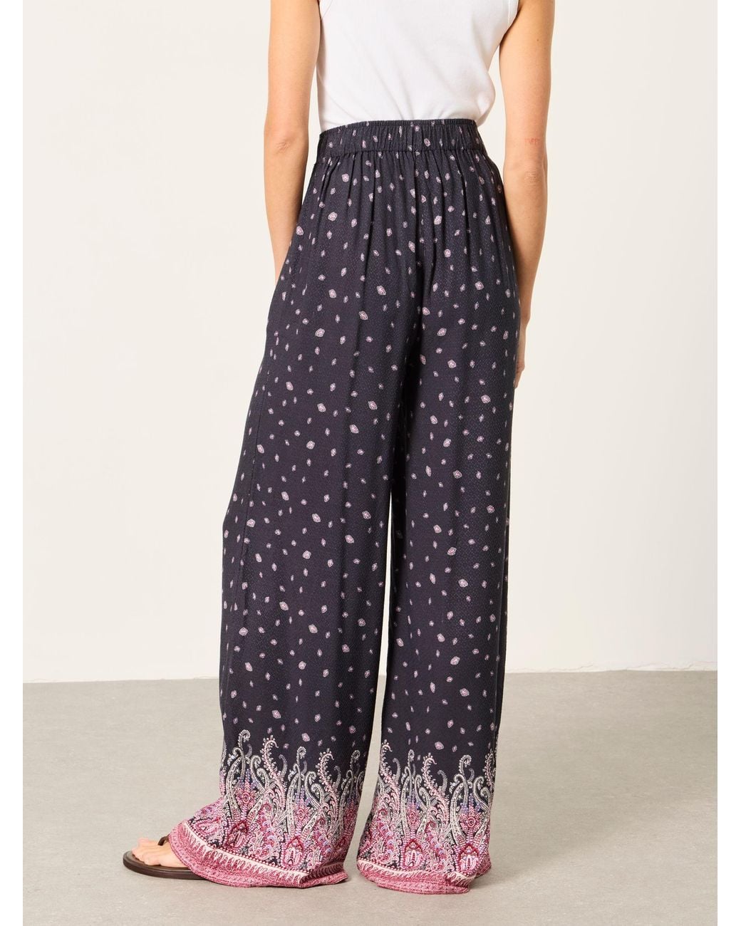 FatFace Blue Zelda Paisley Palazzo Trousers