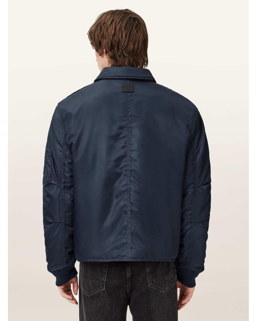 AllSaints Blue Allsaints Fallon Bomber Jacket for men
