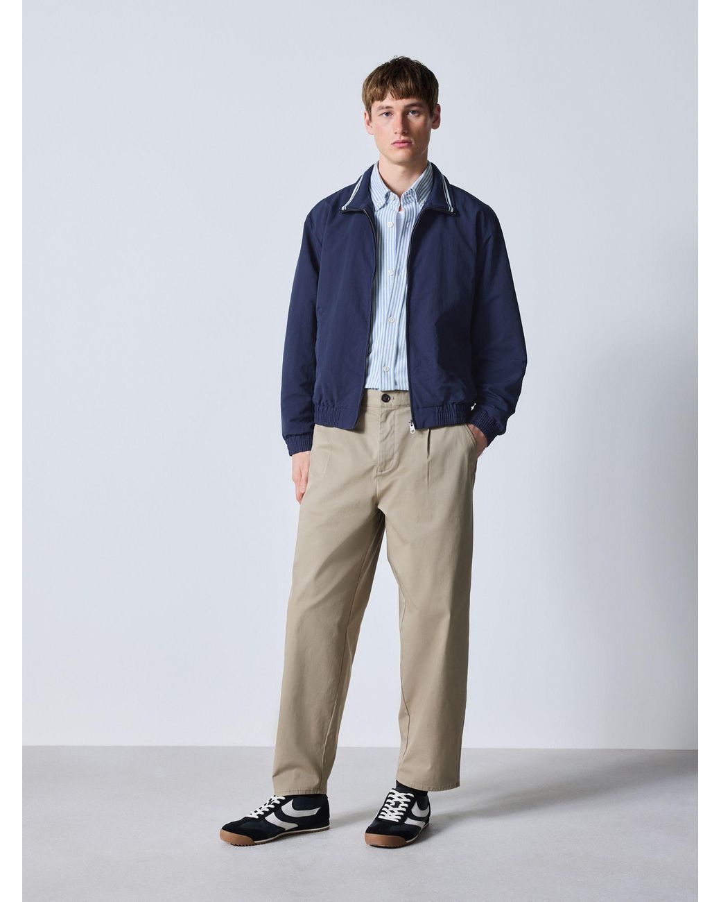 Next Blue Funnel Neck Zip Up Jacket for men