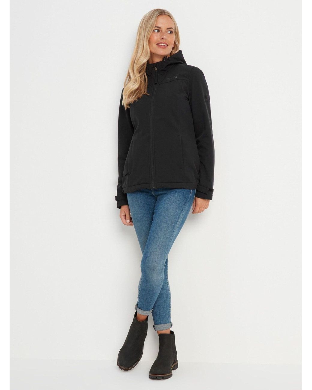 TOG24 Black Keld Shower Resistant Hooded Softshell Jacket