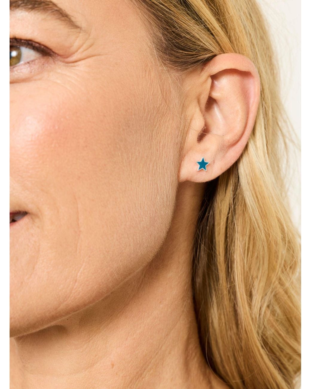 FatFace Blue Fatface Enamel Star Stud Earrings