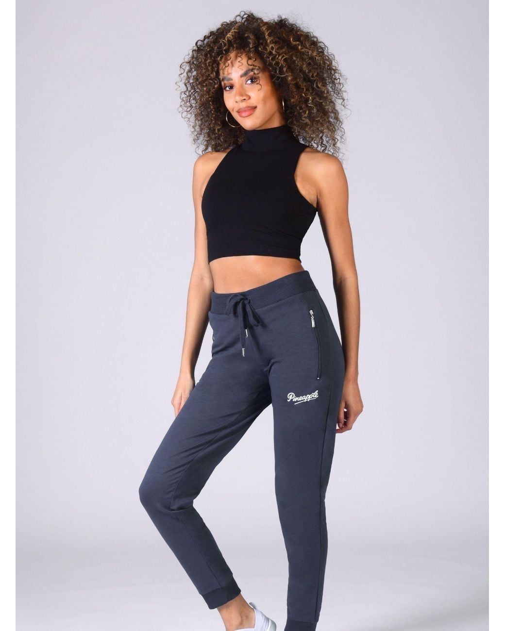 Pineapple Blue Skinny Zip Joggers