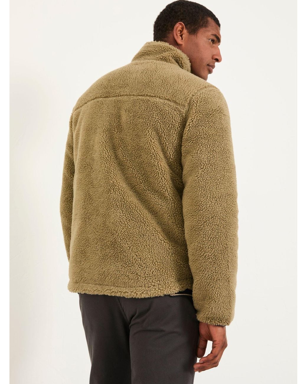 FatFace Gray Tromso Fleece Jacket for men