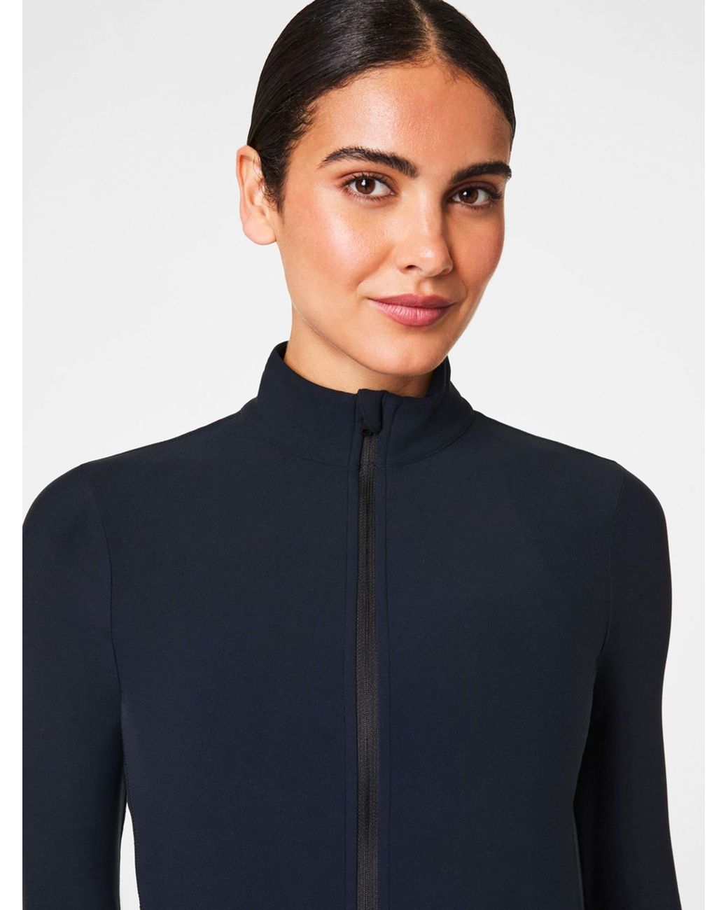 Spanx Blue Smooth Onform Full Zip Jacket