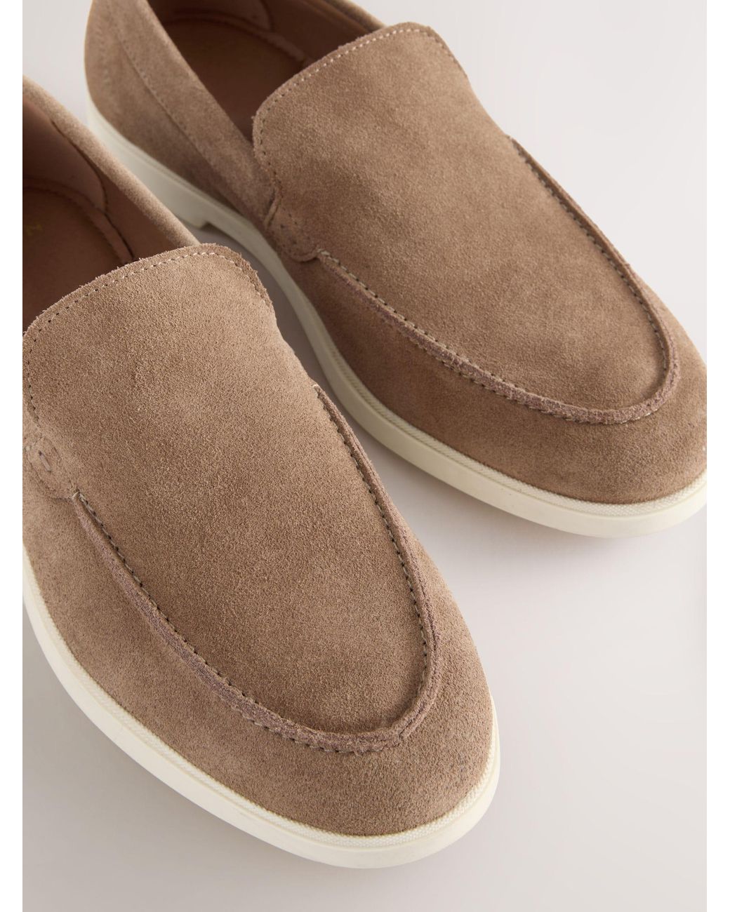 Next Natural Suede Loafers for men