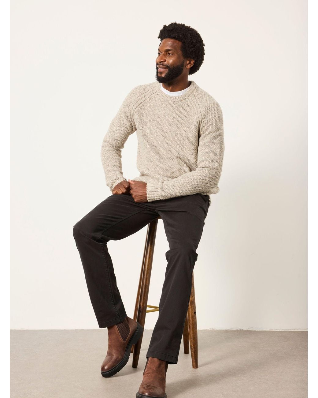 FatFace Black Hayton Slim Fit Slim Fit Chinos for men