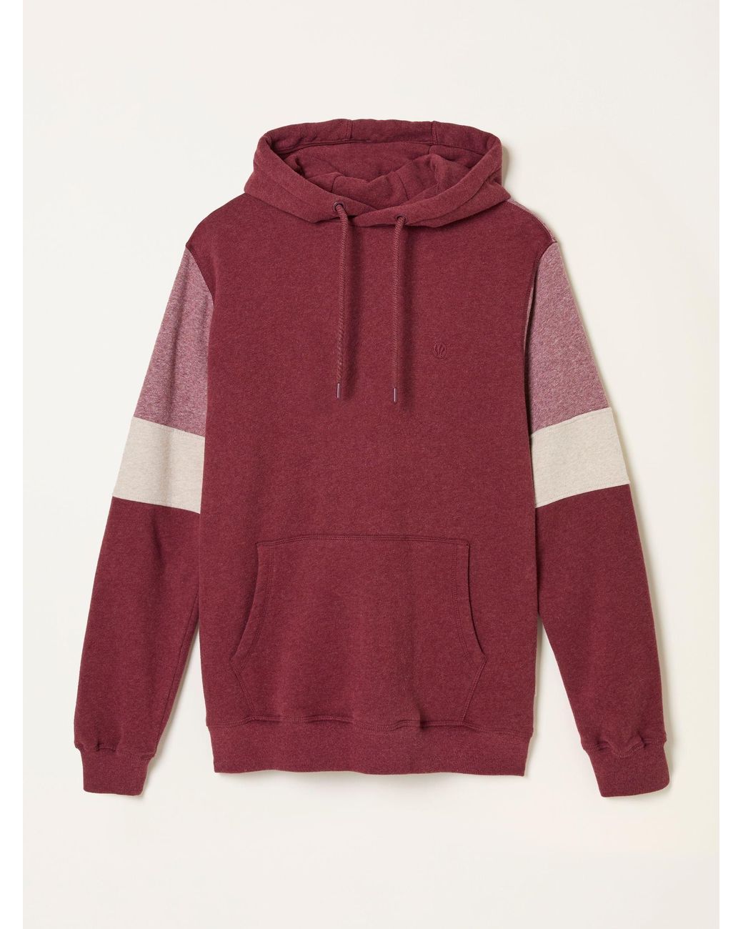 FatFace Red Brooke Brooke Cut And Sew Hoodie for men