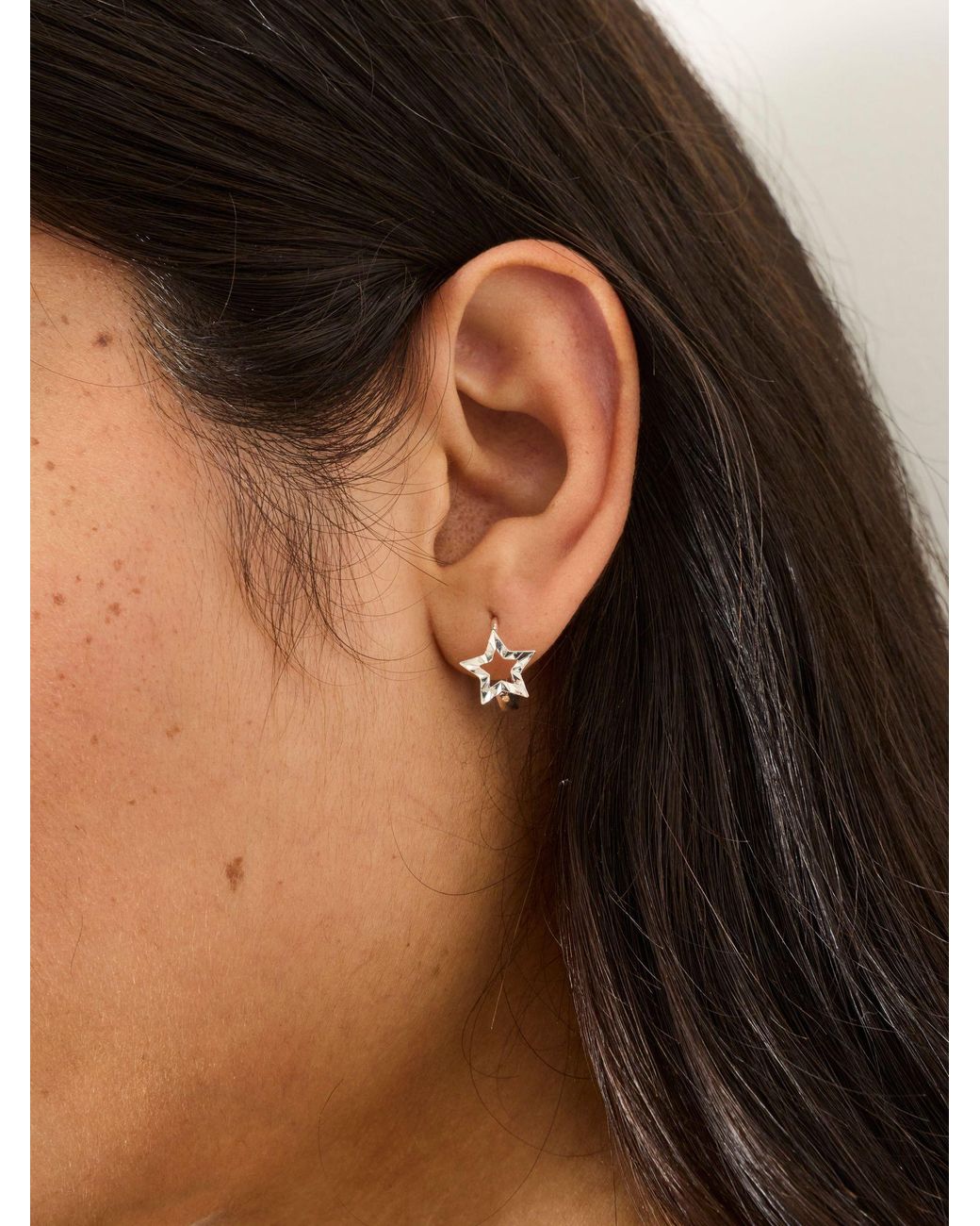 FatFace Natural Fatface Tone Star Huggie Earrings