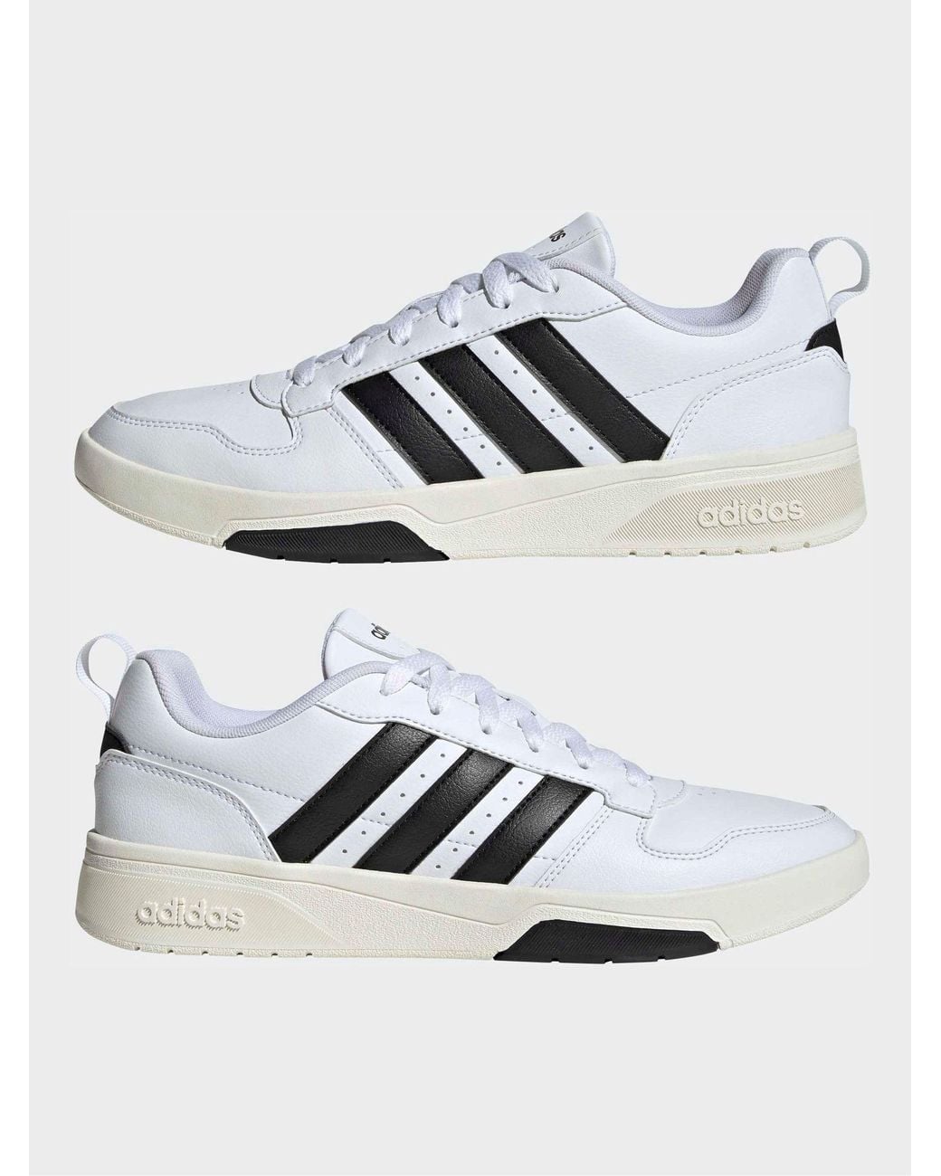 Adidas White Courtwave Shoes for men