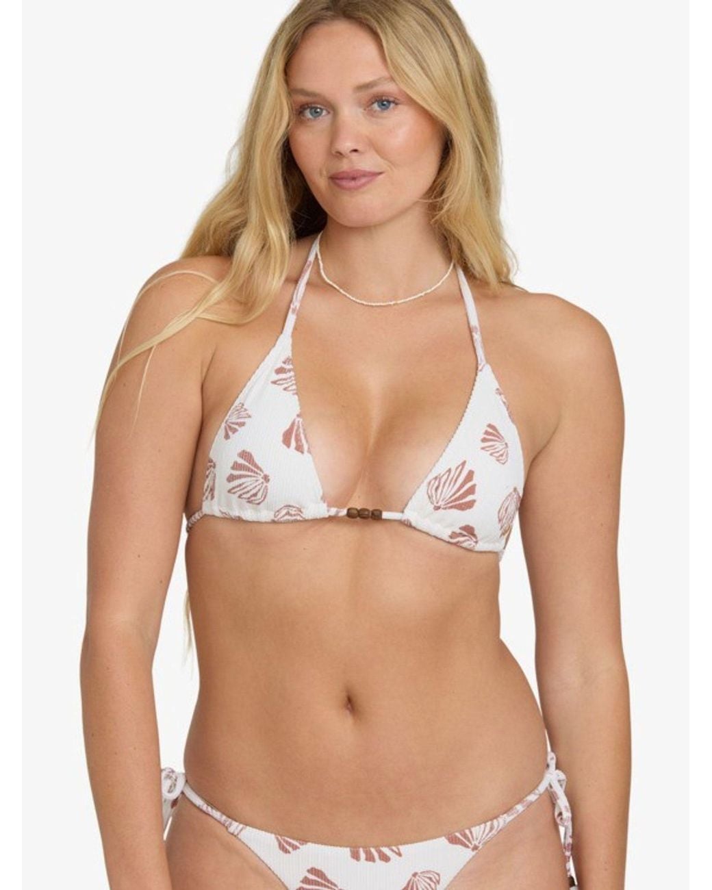 Billabong Natural Sandy Shells Triangle Bikini Top