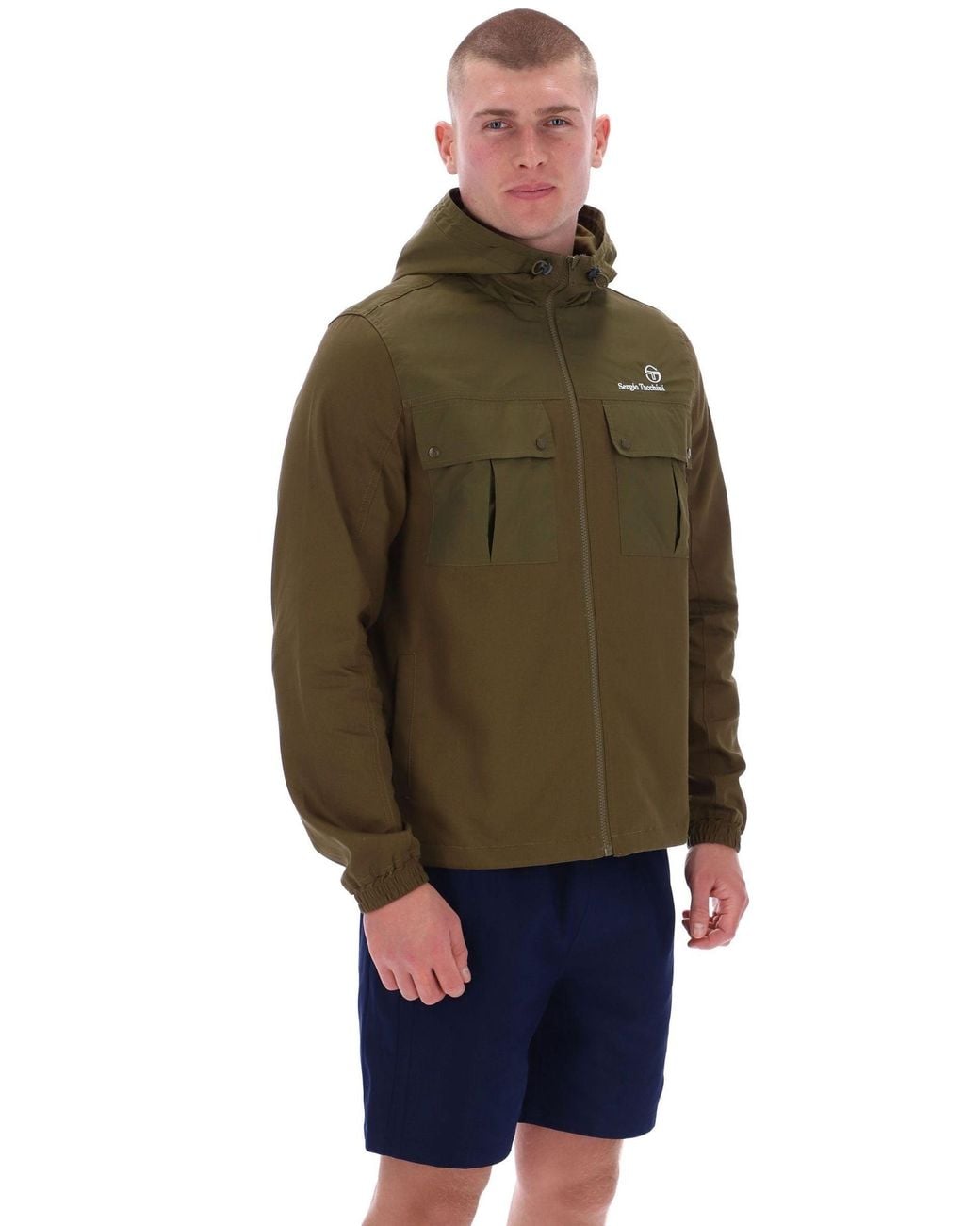 Sergio Tacchini Green Calisti Hooded Jacket for men