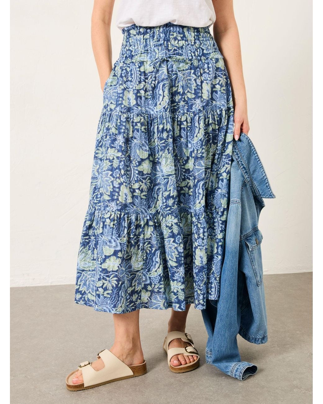 FatFace Brown Billy Midi Skirt