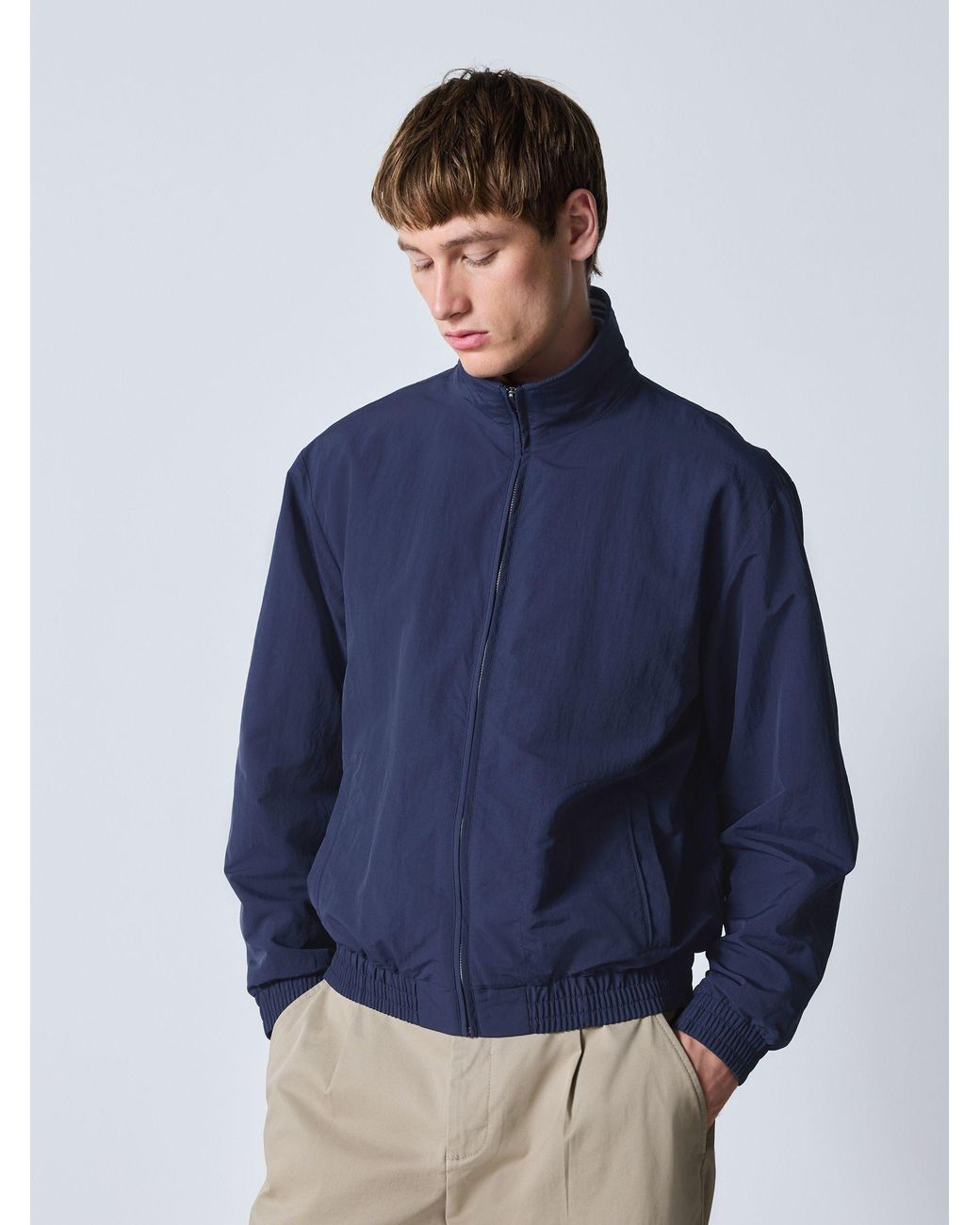 Next Blue Funnel Neck Zip Up Jacket for men
