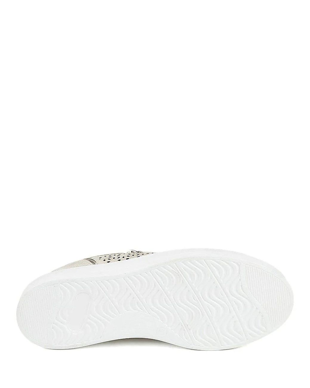 Pavers White Casual Platform Trainers With Side Zip
