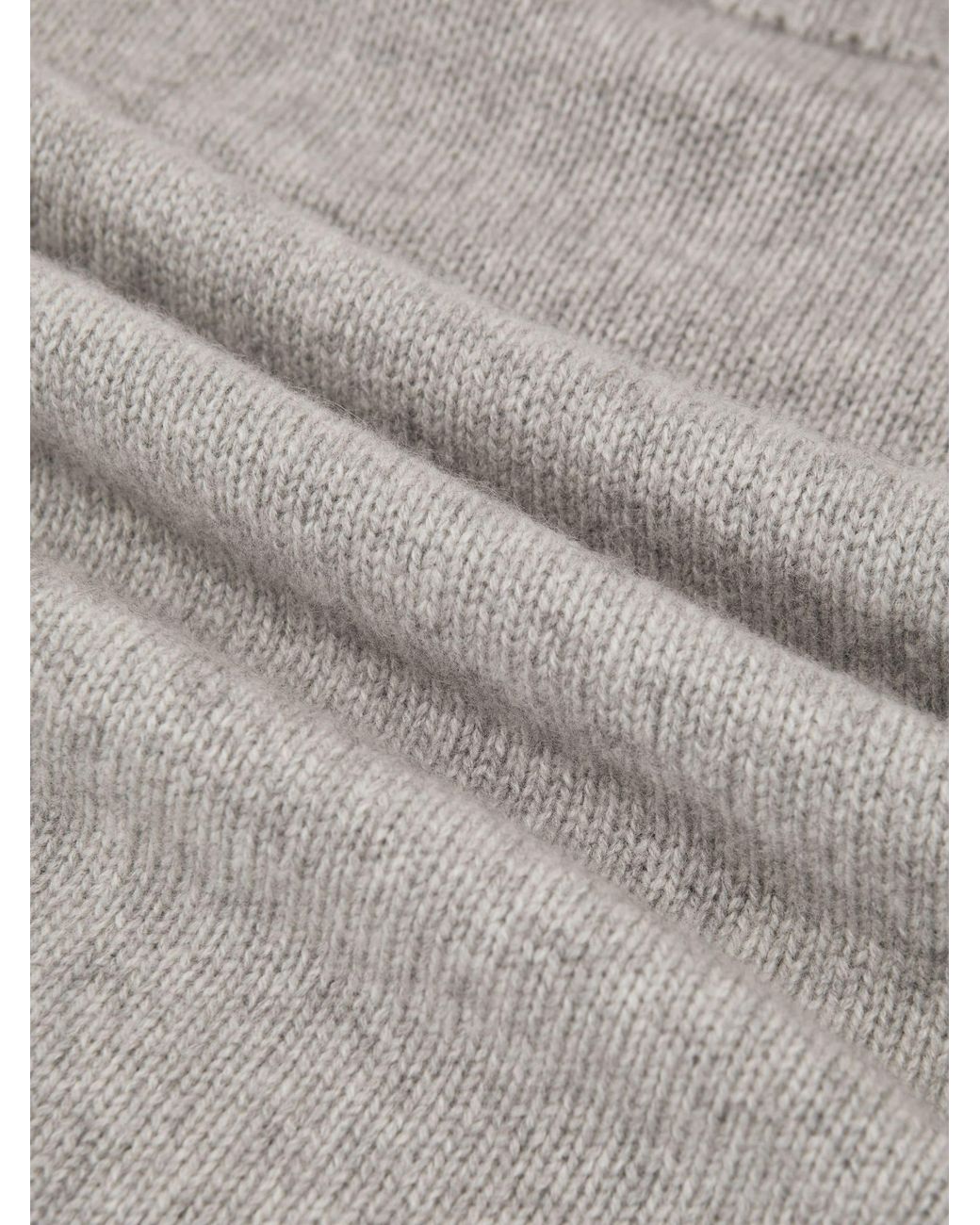 Reiss Gray Cashmere Short-Sleeve Roll-Neck Jumper