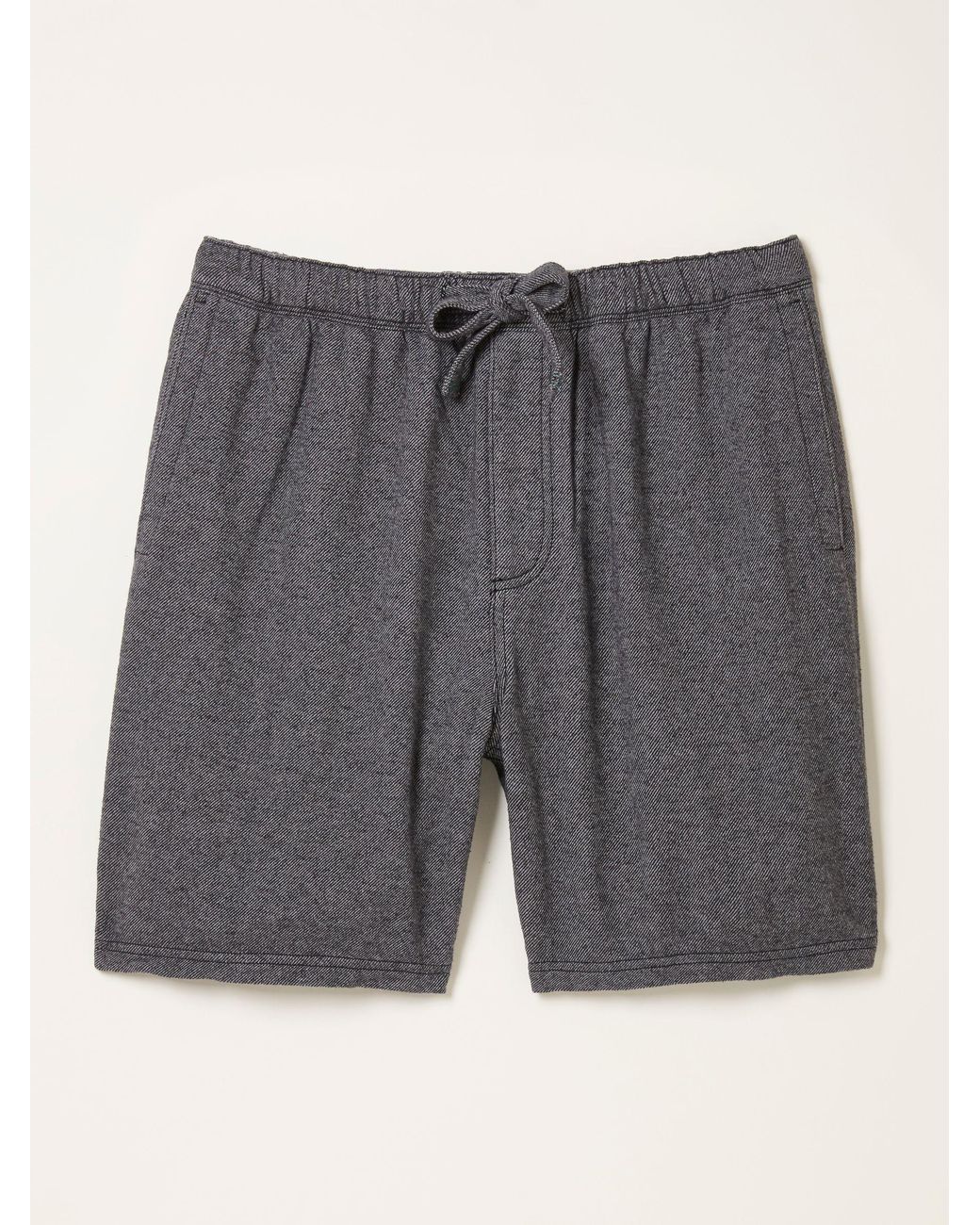 FatFace Gray Brushed Twill Pyjama Shorts for men