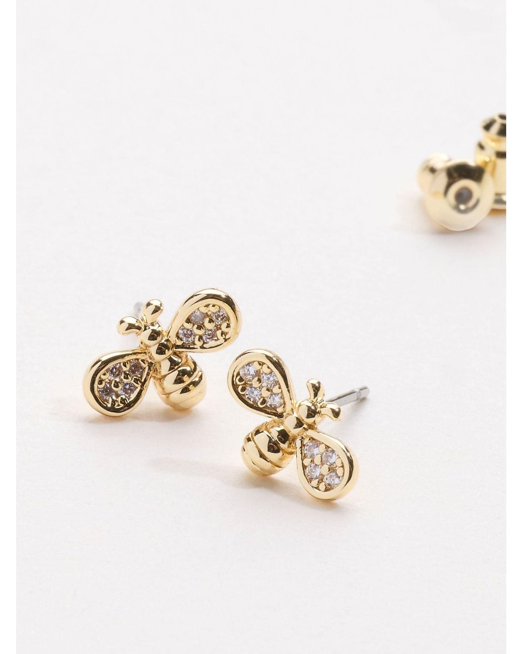 FatFace Black Bee Stud Earrings
