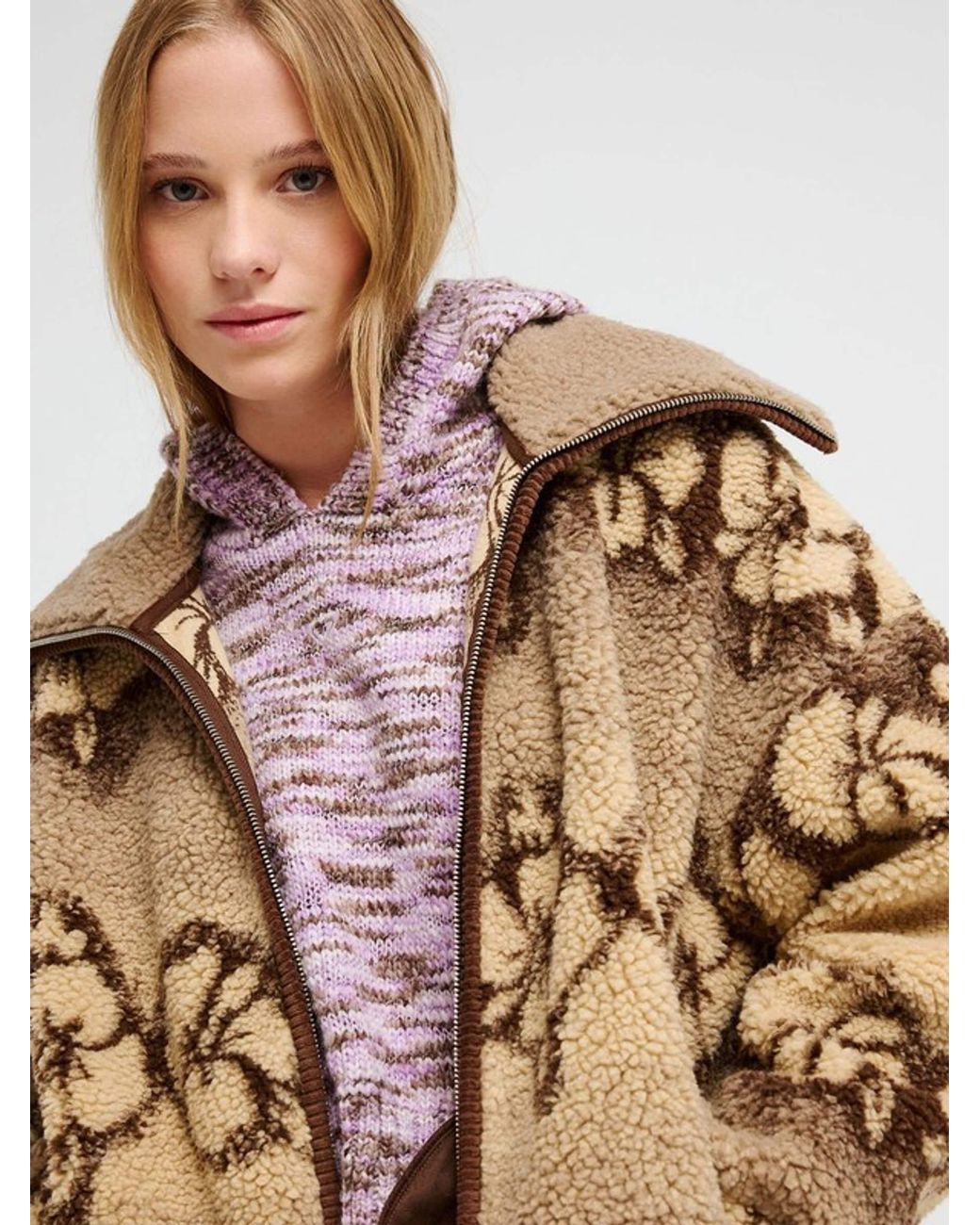 Roxy Natural Feels Like Winter Oversized Sherpa Zip Jacket