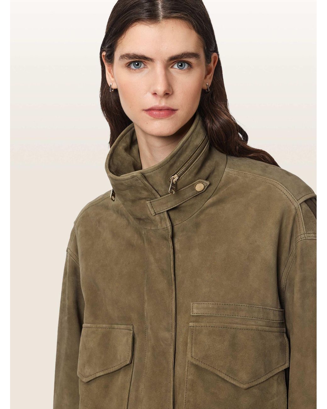 AllSaints Brown Allsaints Khaki Clay Jacket