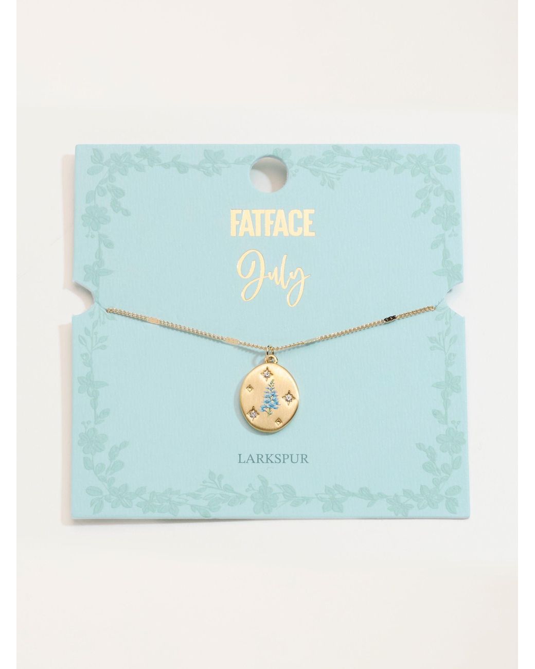 FatFace Natural Fatface July Birth Flower Necklace