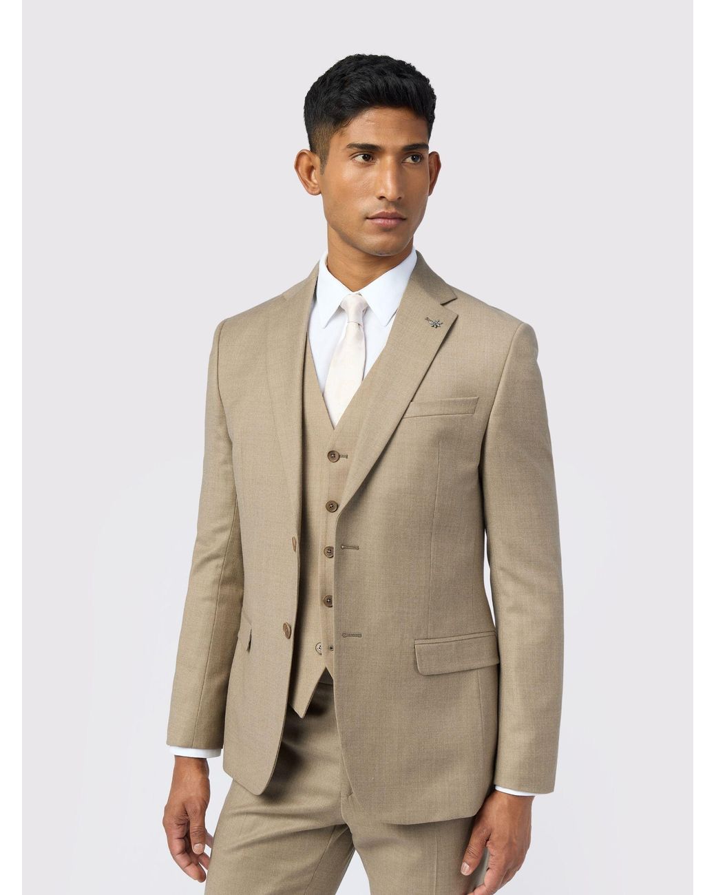 Ted Baker Natural Slim Larkin Flannel Jacket for men