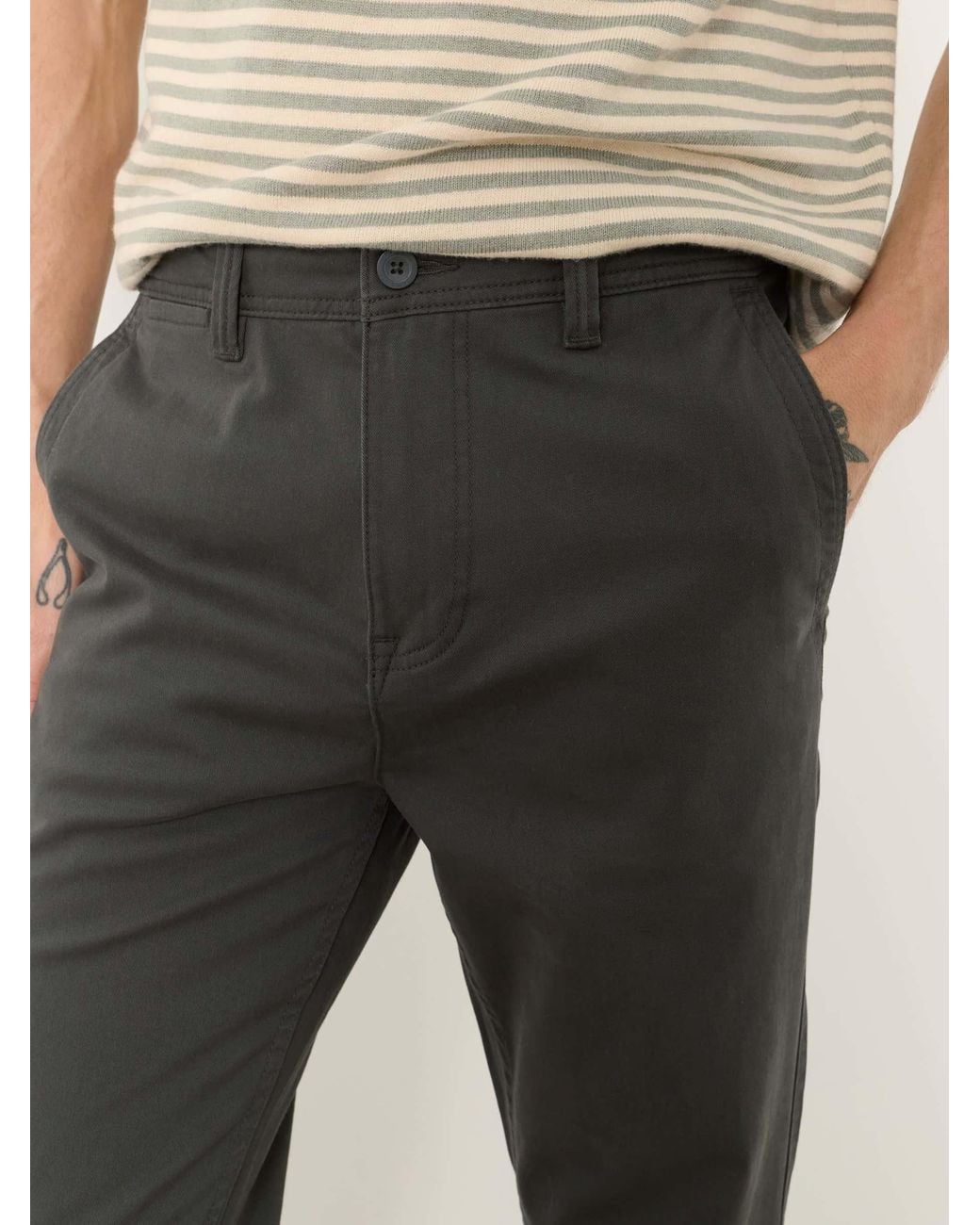 FatFace Gray Carbis Straight Fit Chinos for men