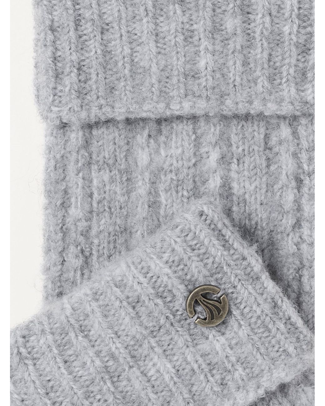 FatFace Gray Fatface Pointelle Knit Gloves