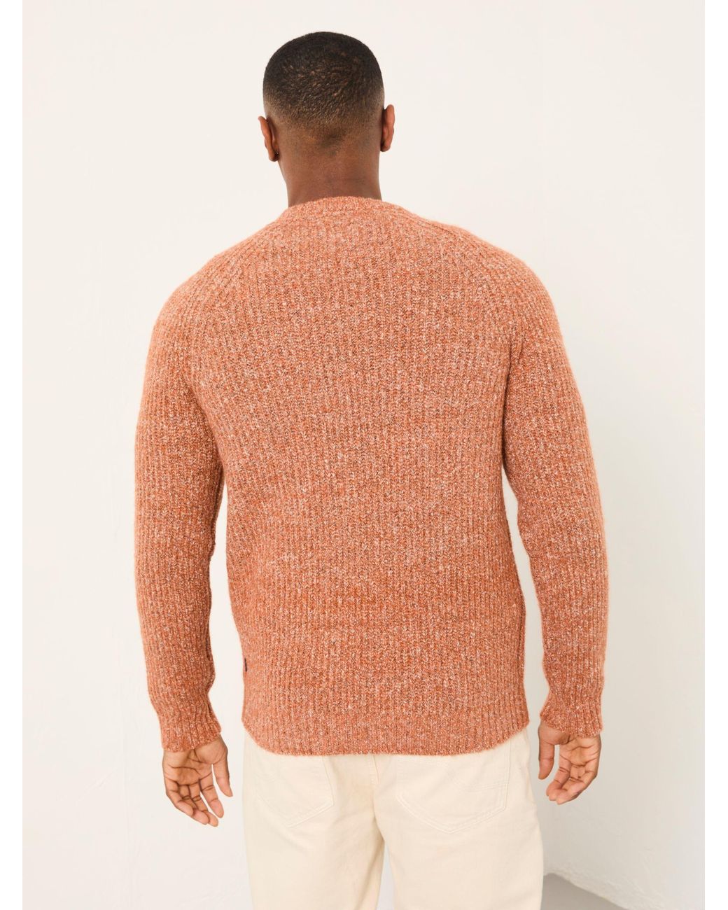 FatFace Orange Sefton Knitted Crew Neck Jumper for men