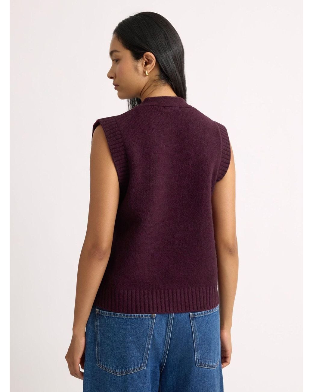 Albaray Purple Cosy Button Tank