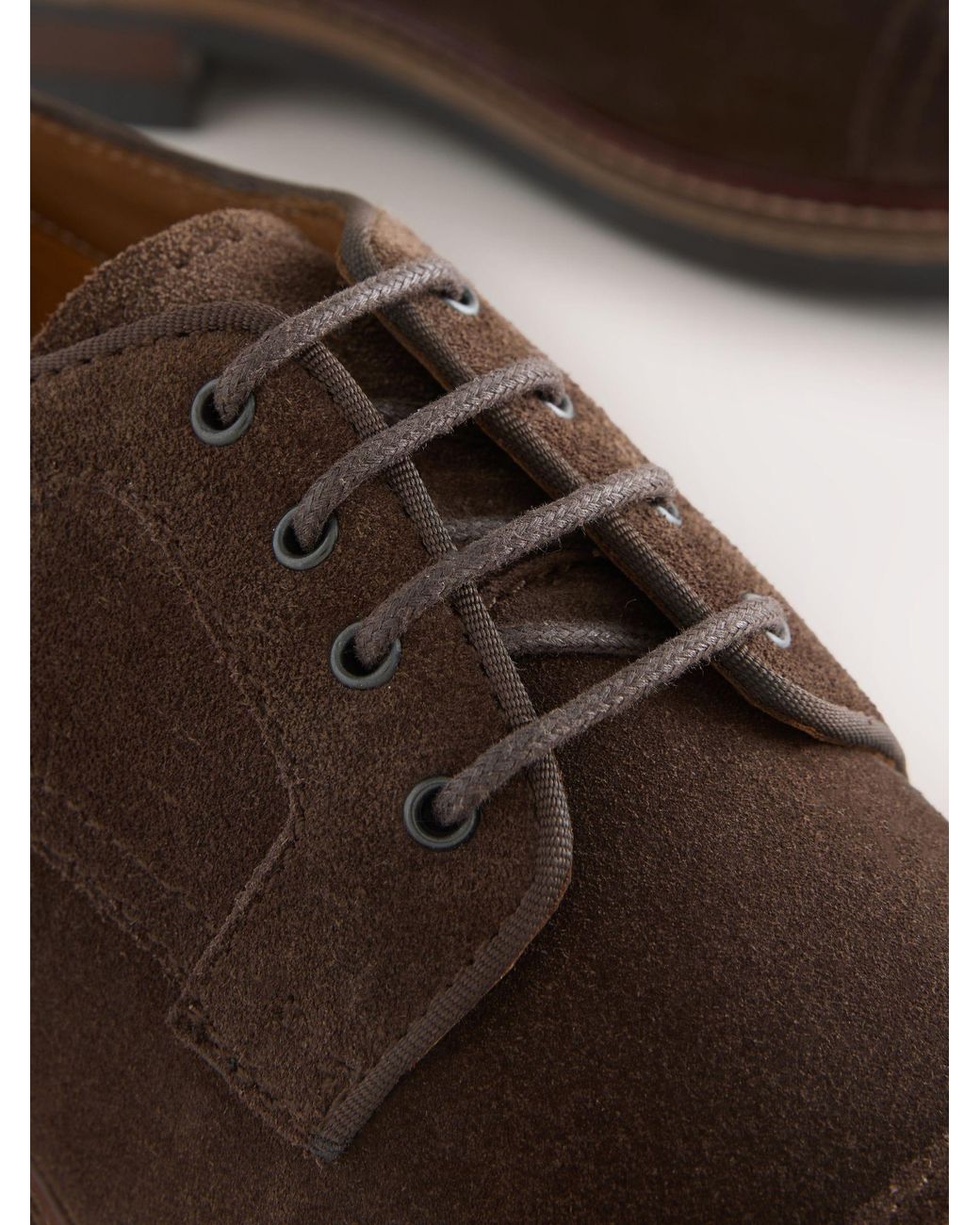 Next Brown Suede Toecap Shoes for men