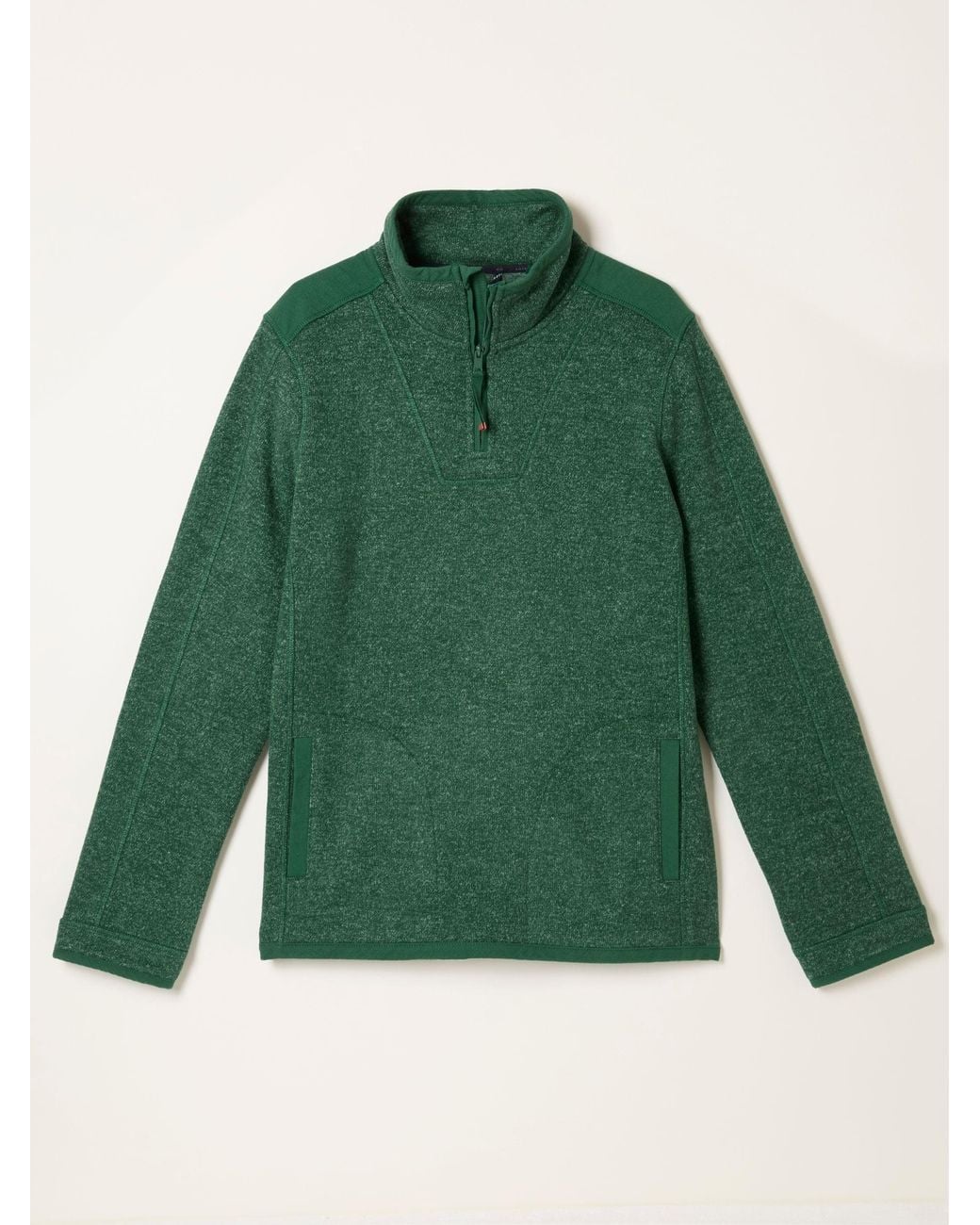 FatFace Green Haxby Half Zip Sweat for men