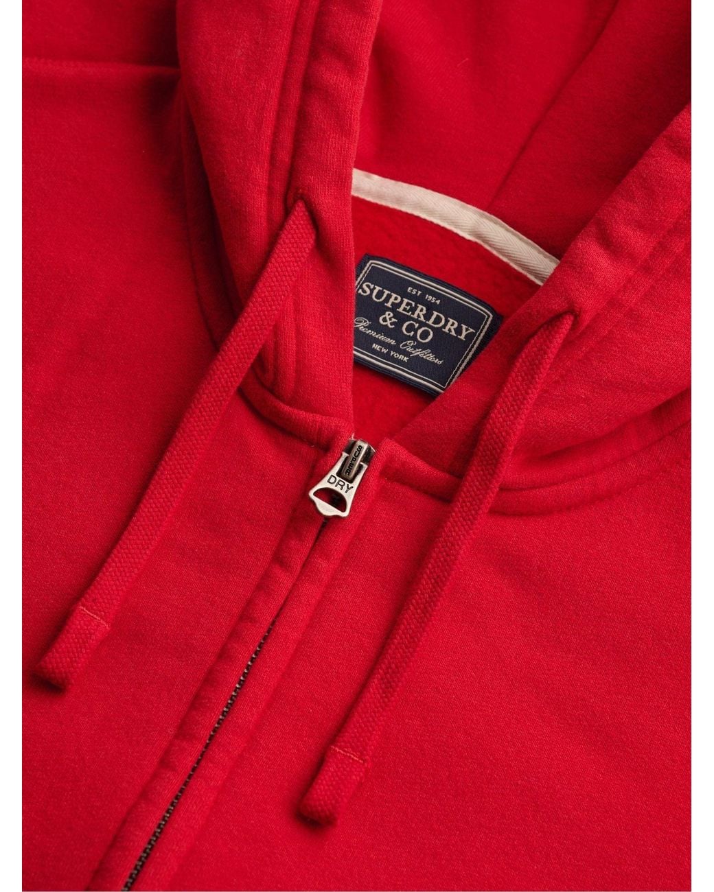 Superdry Red & Co Essential Logo Zip Hoodie for men