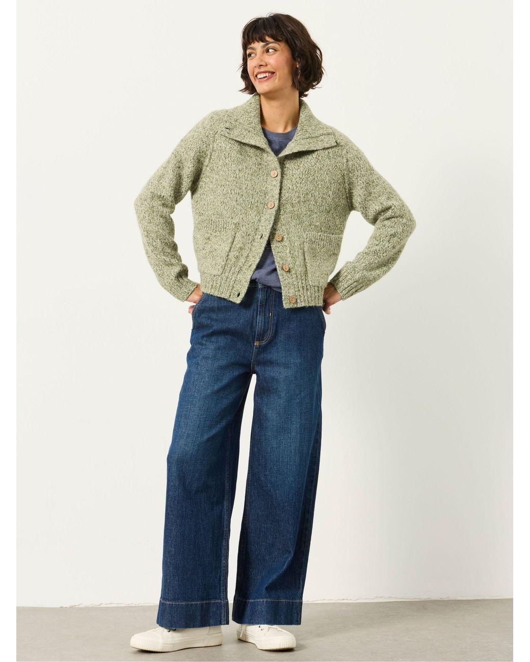 FatFace Blue Hove Wide Leg Jeans