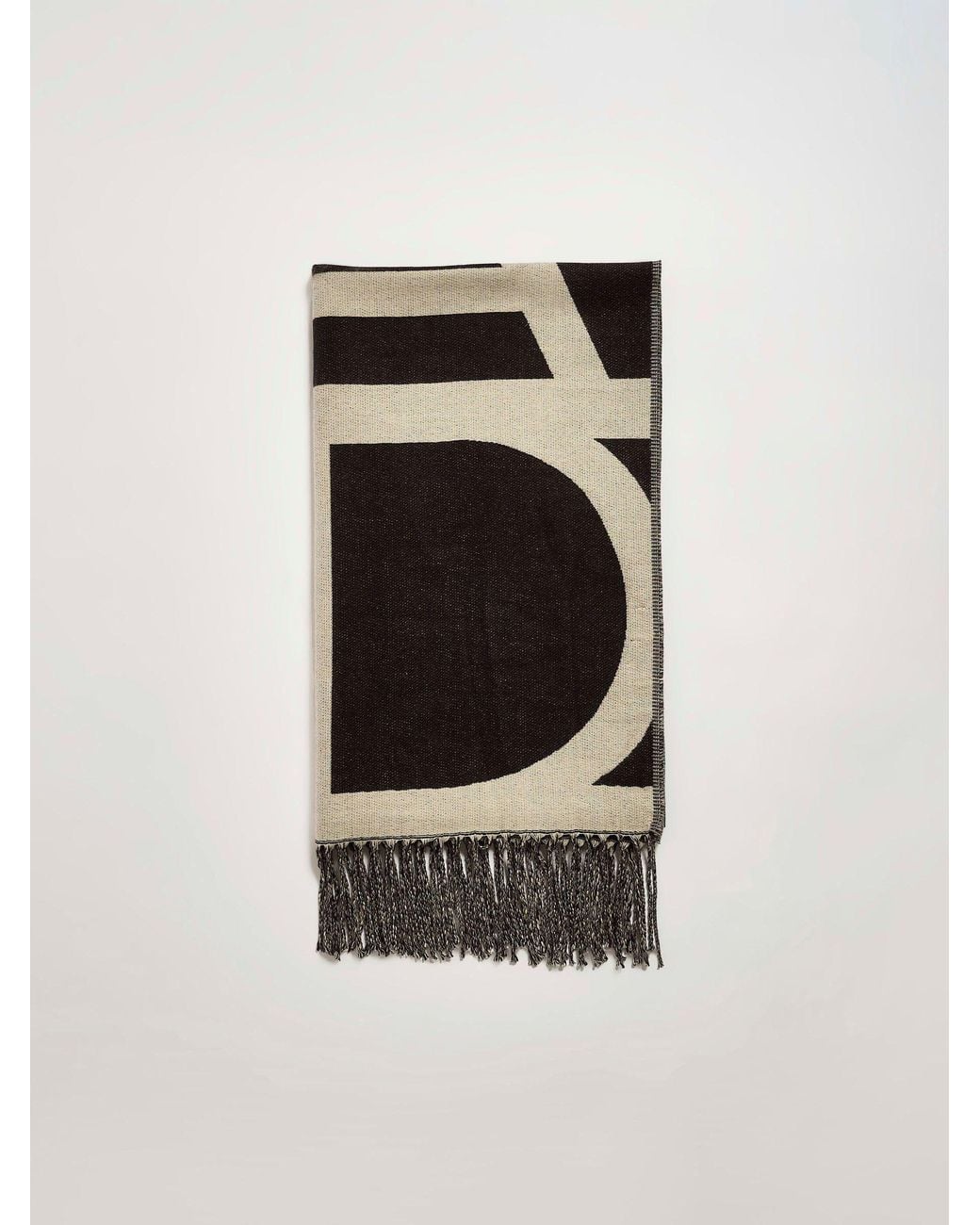 River Island White Bold Mono Monogram Scarf