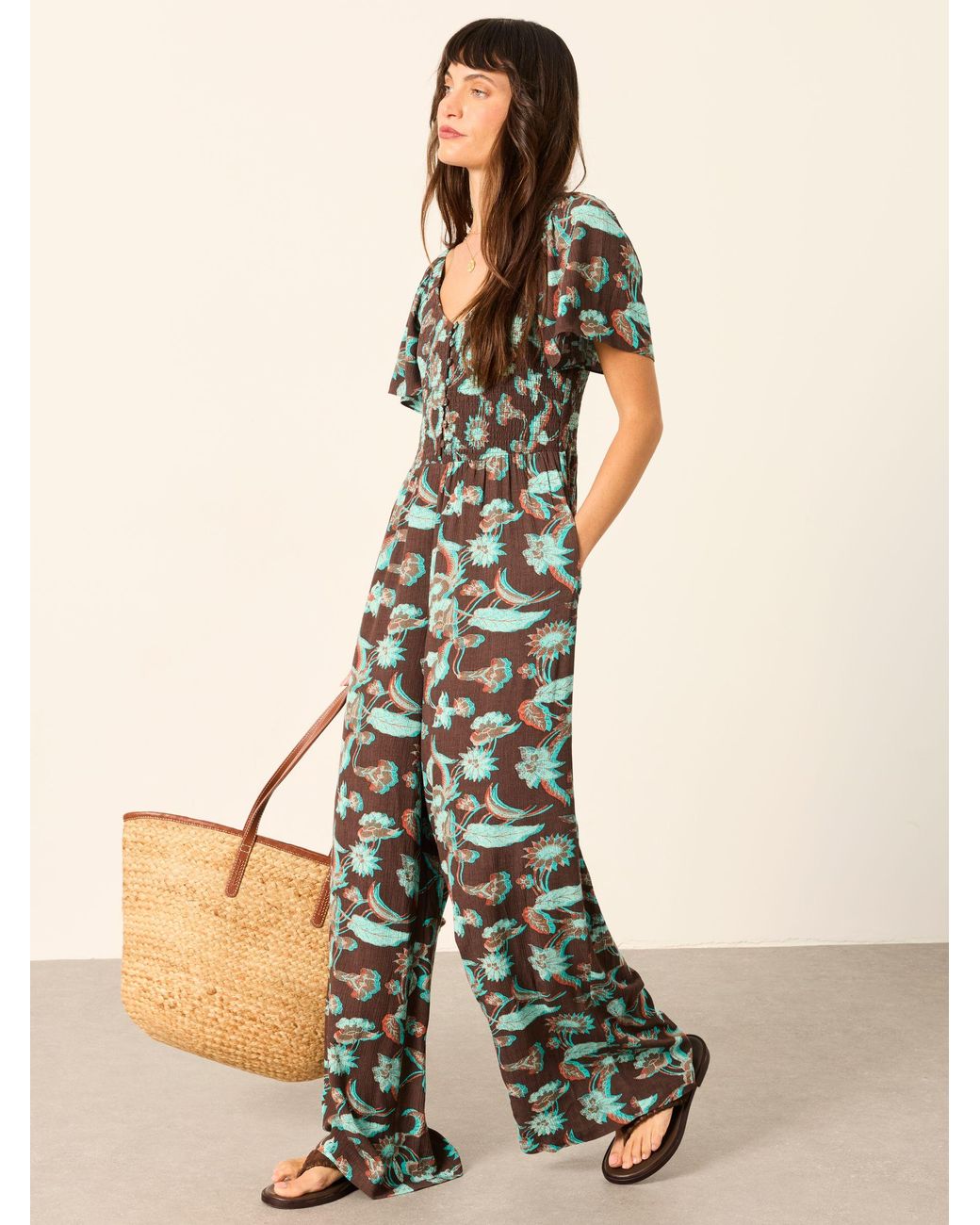 FatFace Natural Gabby Jumpsuit