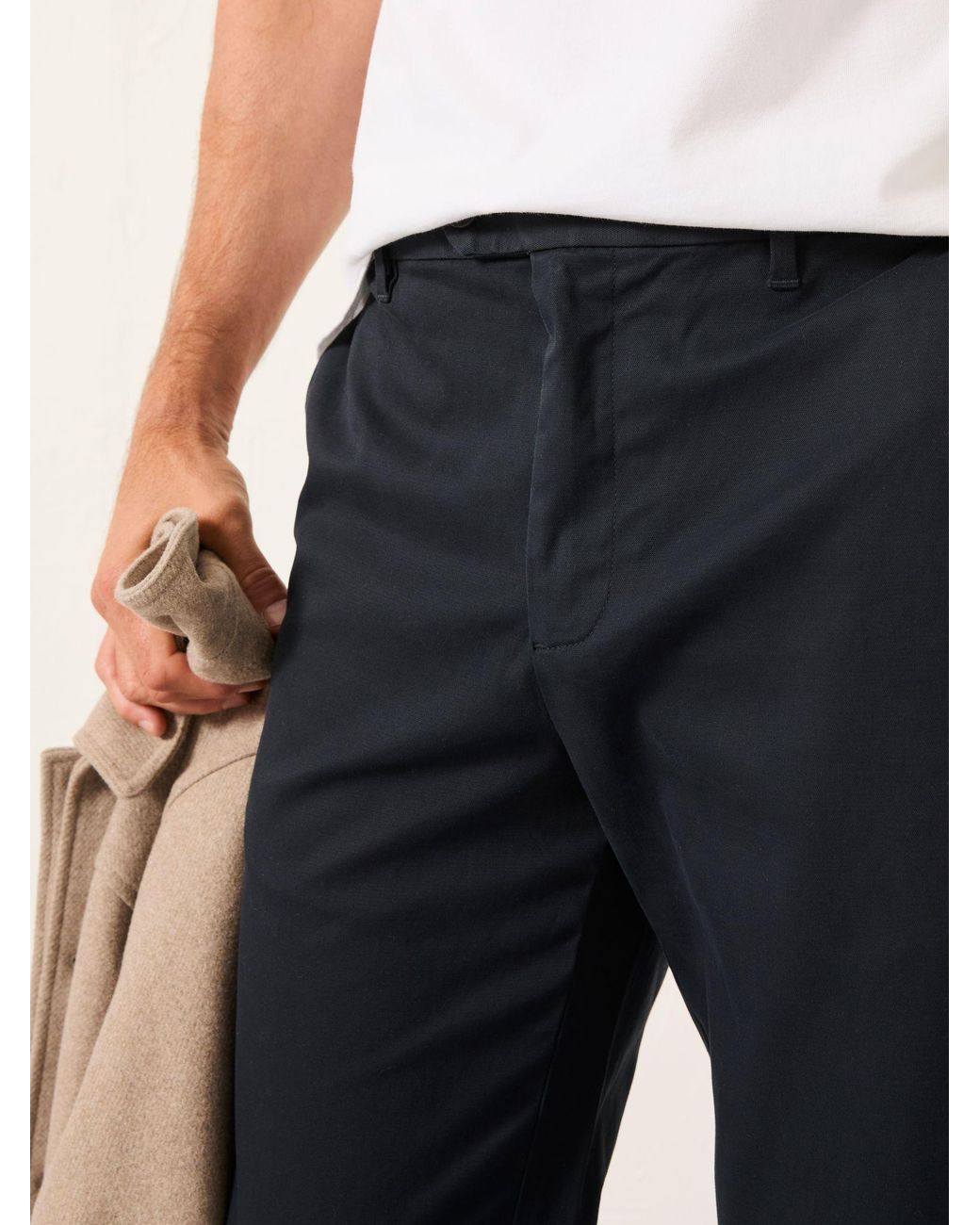 FatFace Blue Bosbury Tailored Fit Smart Chino Trousers for men