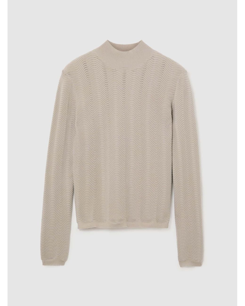 Reiss Multicolor Wool-Blend Textured-Knit Top