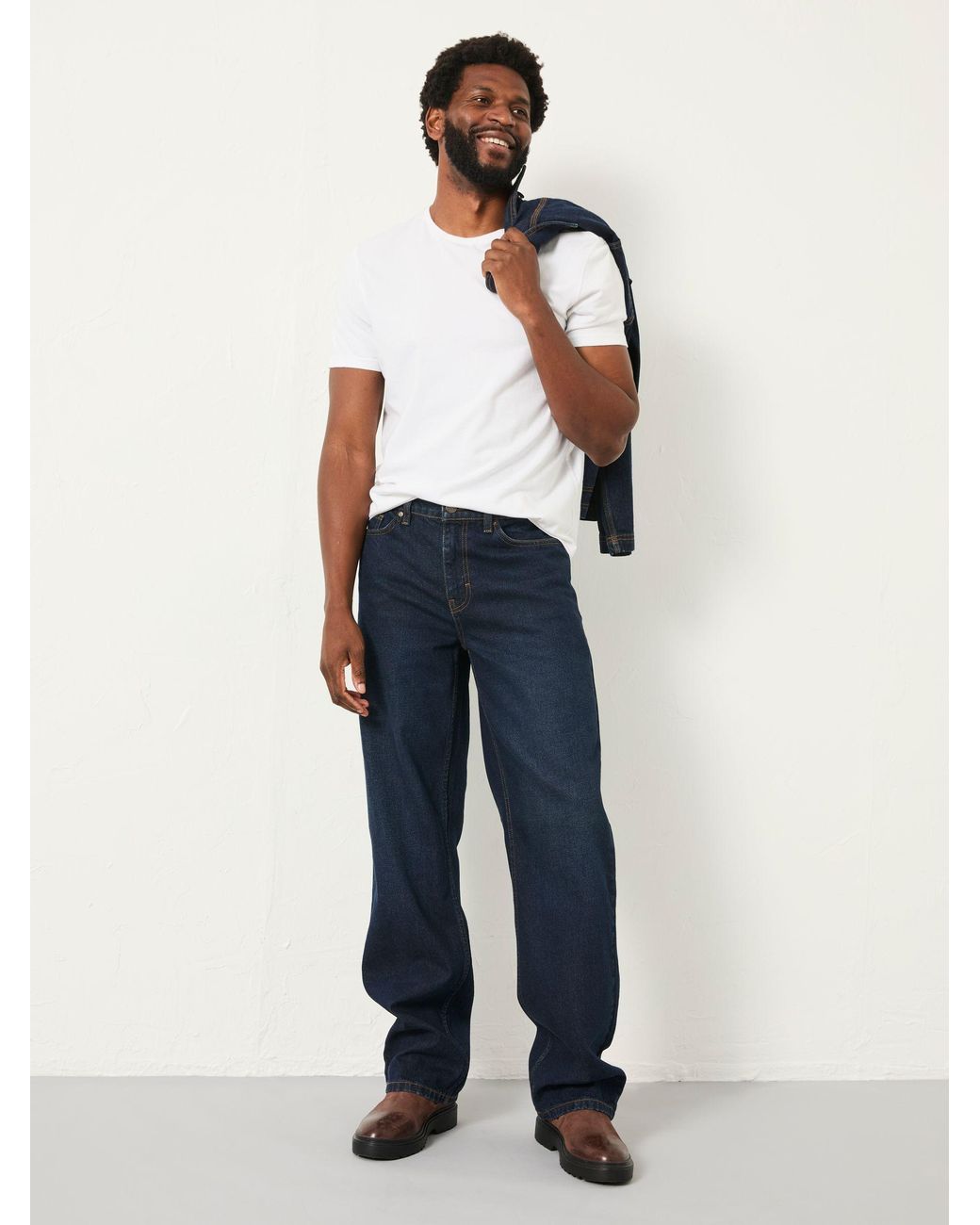 FatFace Blue Loose Fit Jeans for men