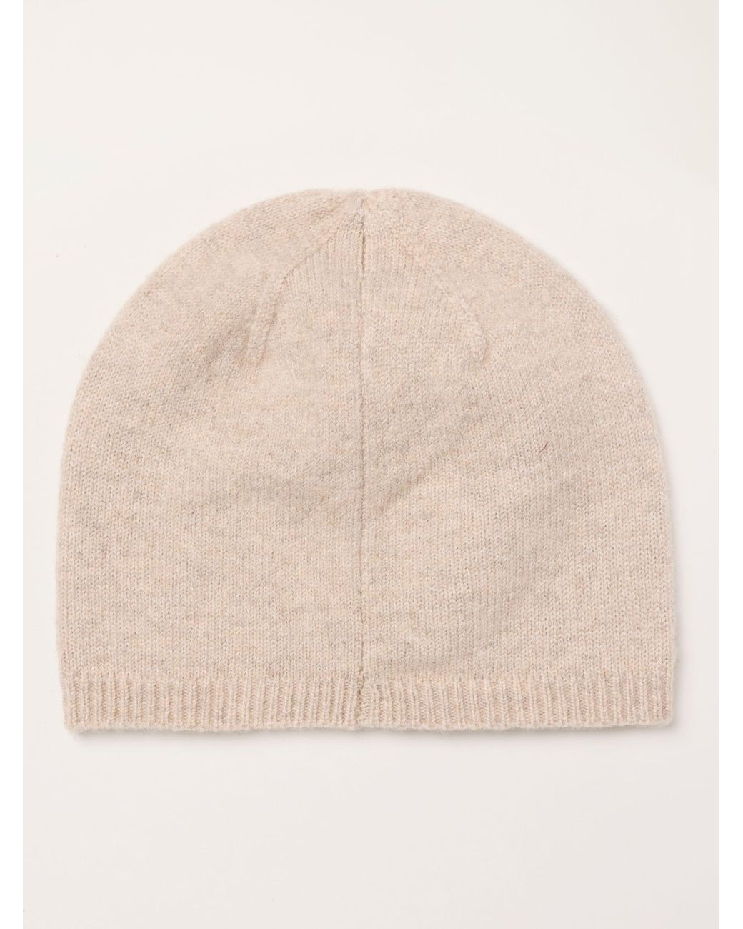 FatFace Natural Fatface Oatmeal Floral Embroidered Beanie