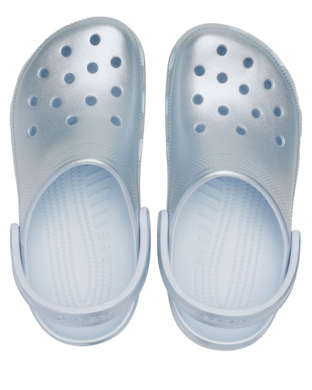CROCSTM Blue Classic Tinted Metallic Clogs
