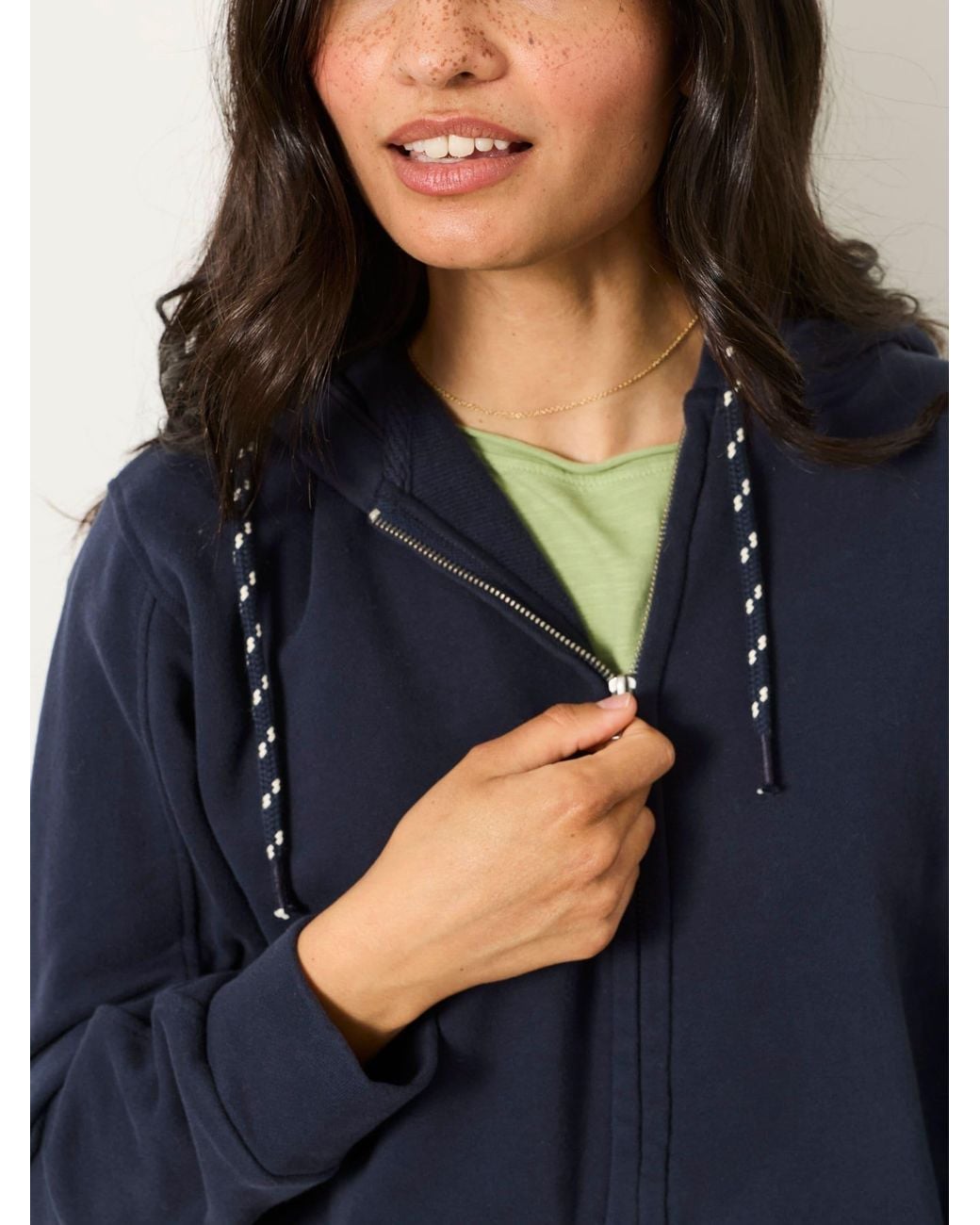 FatFace Blue Fern Zip Through Hoodie