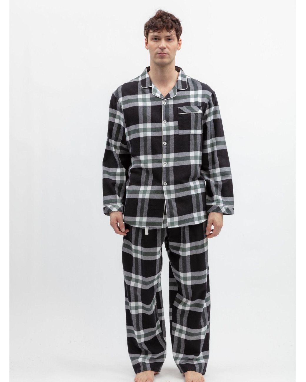Cyberjammies Green Check Pyjamas Set for men