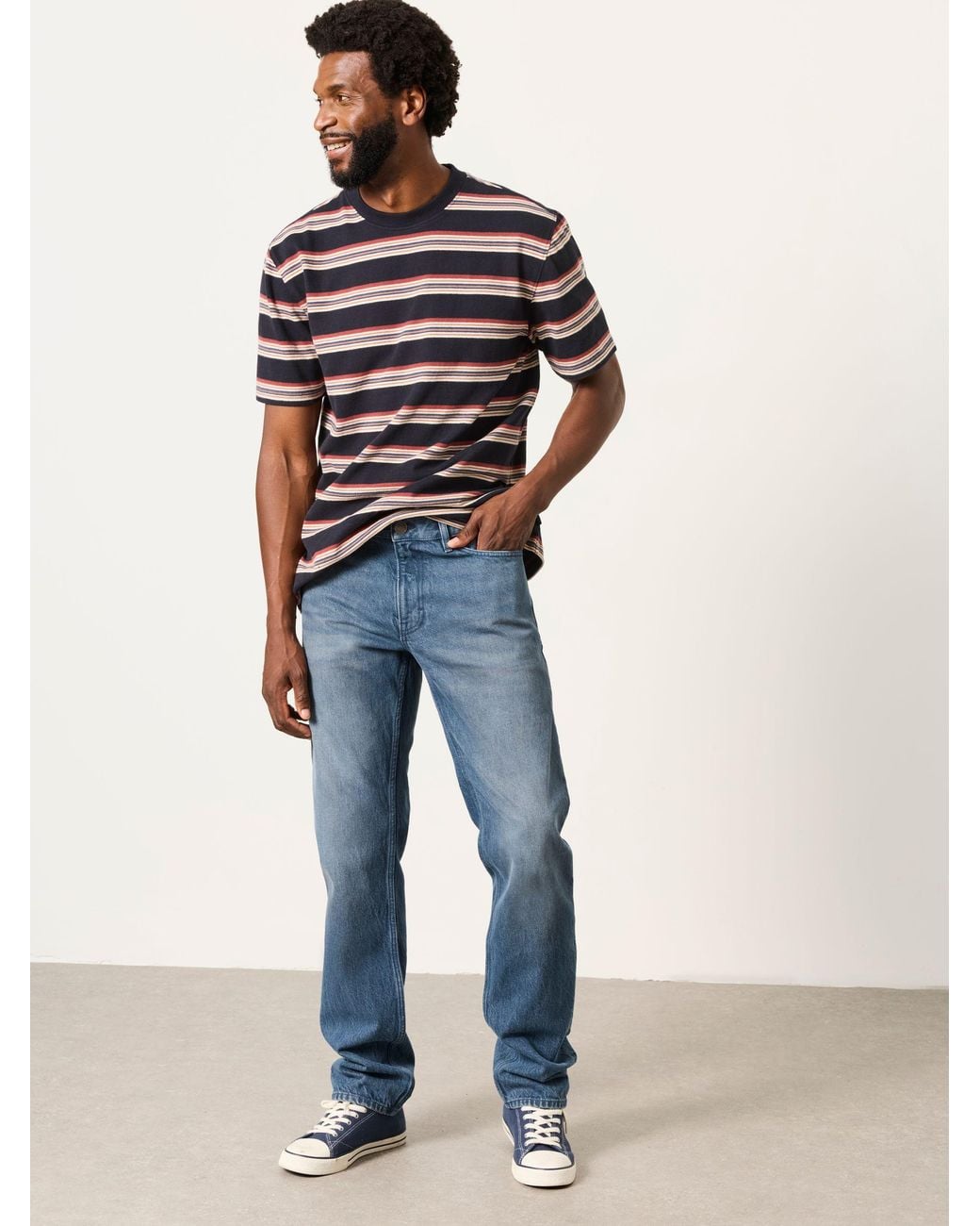 FatFace Blue Fatface Mid Straight Fit Jeans for men