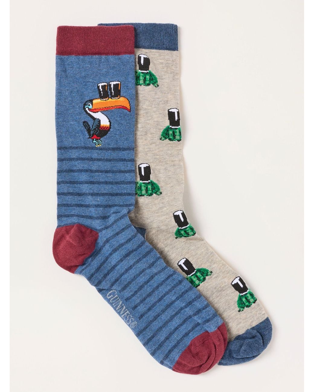FatFace Blue 2 Pack Guinness Socks for men