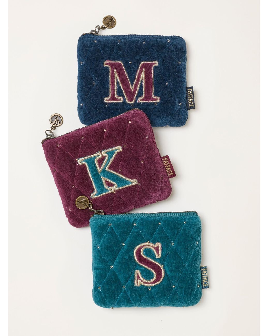 FatFace Blue Fatface Multi Alphabet Quilted Coin Purse